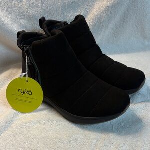 Ryka Black Quilted Ankle Boots